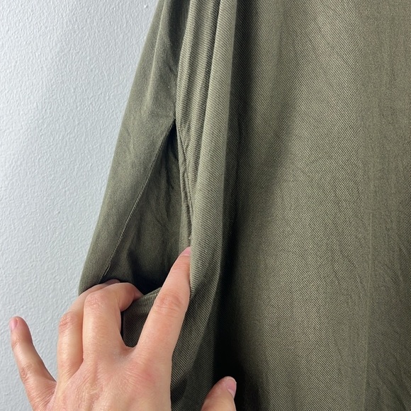 Matilda Jane Ambitious You Green Cape Vest Lace Button Up Floral Womens Size M - Picture 11 of 13